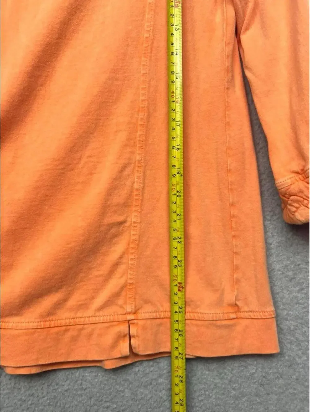 Soft Surroundings Womens S Orange Quilted 1/4 Zip Tunic Boho Coastal Resort Top